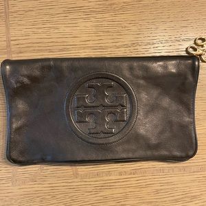 Tory Burch clutch with gold chain
